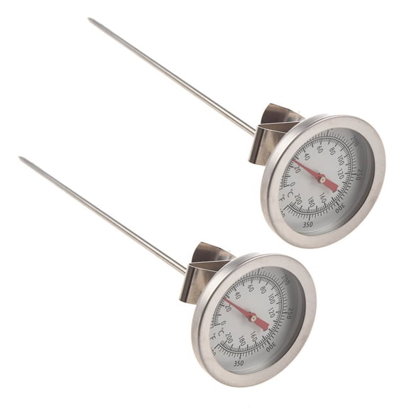 2X Thermometer Gauge Stainless Steel for Cooking Food 200 Celsius