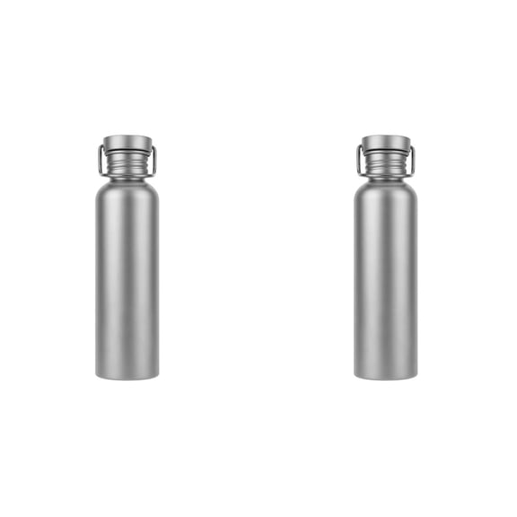 2X Titanium Water Bottle 750ml - Ultralight, Leak-Proof, Reusable Sport Bottle for Cycling, Hiking, Camping