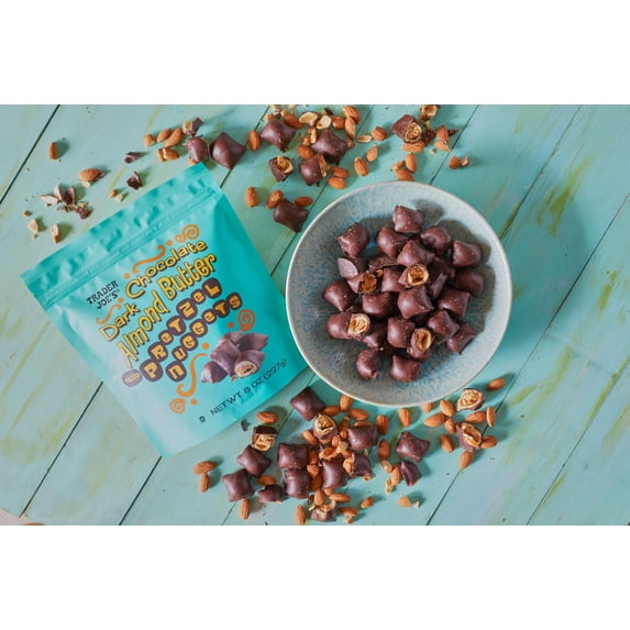 Pack of 2 - TJs Dark Chocolate Almond Butter Pretzel Nuggets 8 Oz