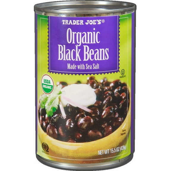 2X-Tjs Organic Black Beans-15.5 Oz