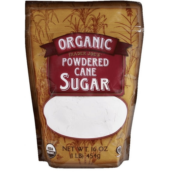 2X-Tjs Organic Powdered Cane Sugar-1 Lb