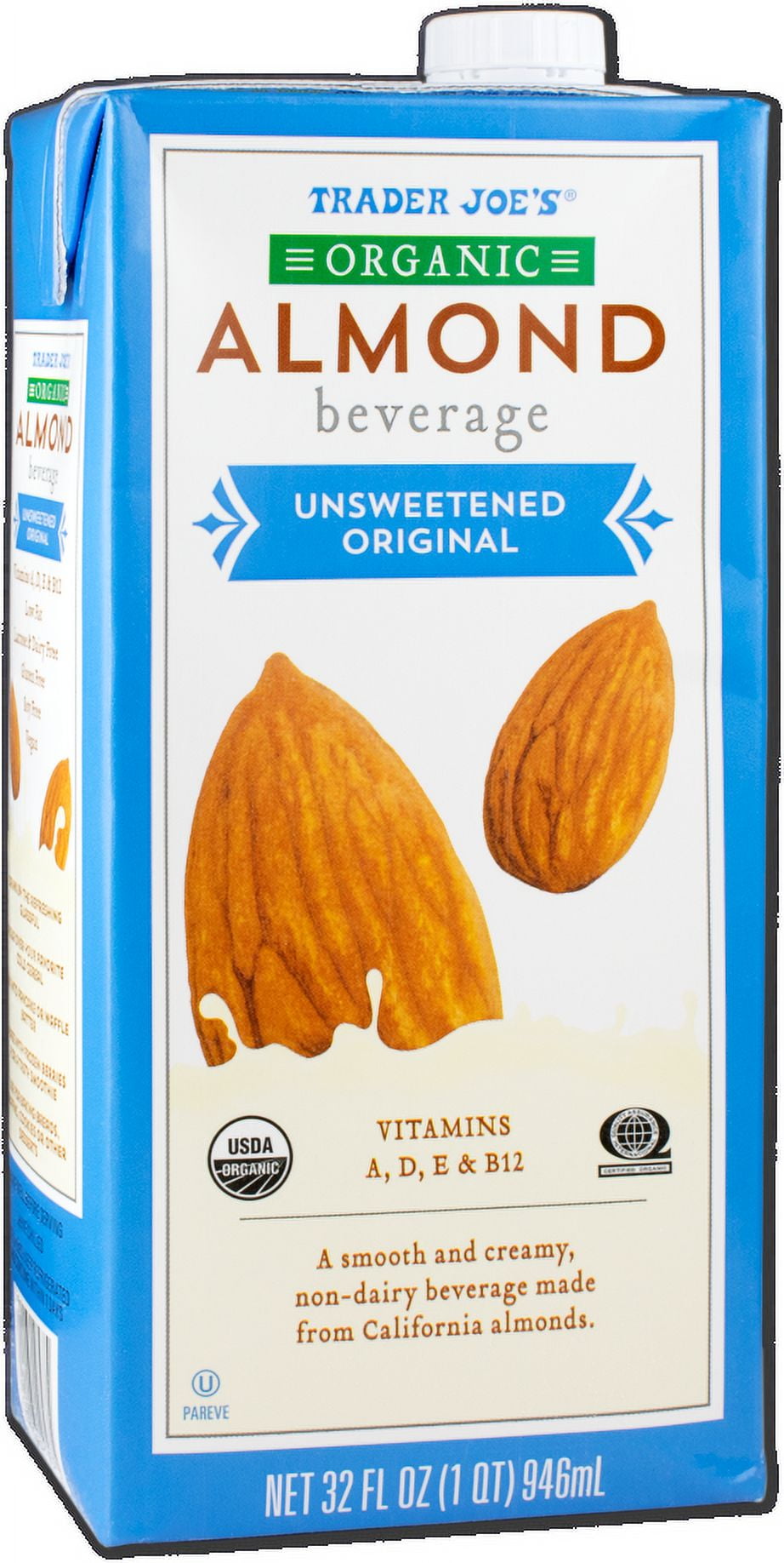 Trader Joe's Organic Almond Beverage Unsweetened Original
