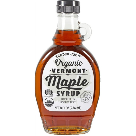 2X-Tjs Organic Vermont Maple Syrup-8 Fl Oz