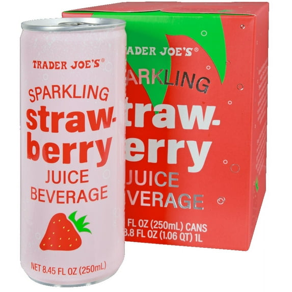 2X-Tjs Sparkling Strawberry Juice-8.45 Fl Oz