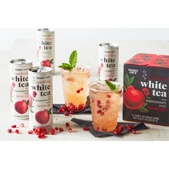 Pack of 2 - TJs Sparkling White Tea with Pomegranate Juice 8.45 Fl Oz
