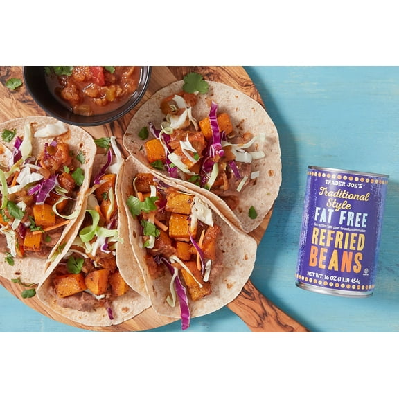 Pack of 2 - TJs Traditional Style Fat Free Refried Beans 16 Oz