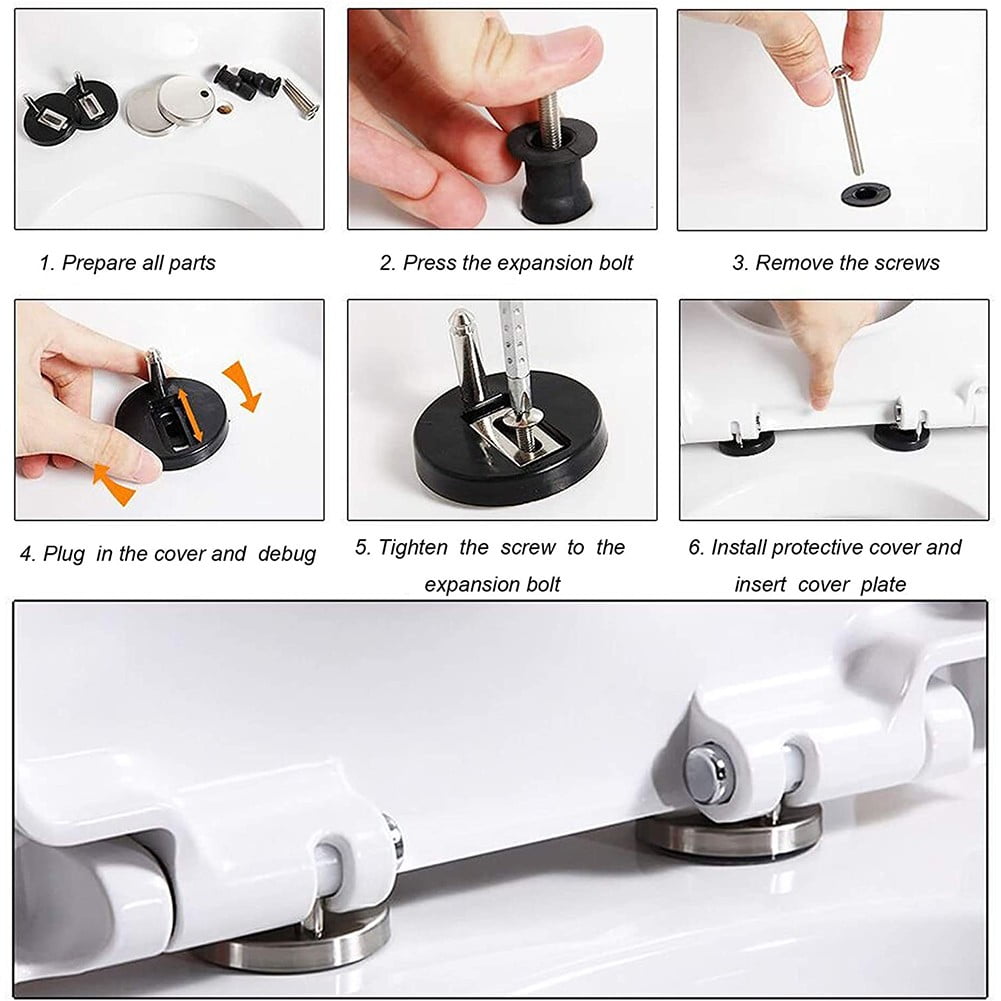 2X Toilet Seat Hinges Top Close Soft Release Quick Fitting Heavy Duty 2x-toilet-seat-hinges-top-close-soft-release-quick-fitting-heavy-duty