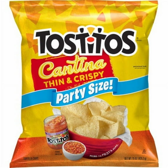 2X-Tostitos Cantina Thin and Crispy Tortilla Chips Party Size - 15 oz