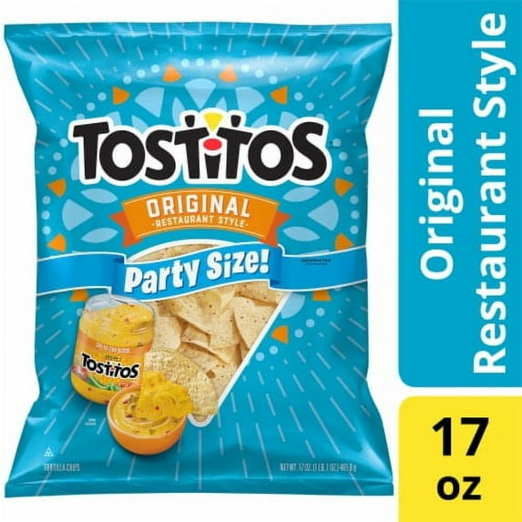 2X-Tostitos Original Restaurant Style Tortilla Chips Party Size - 17 oz