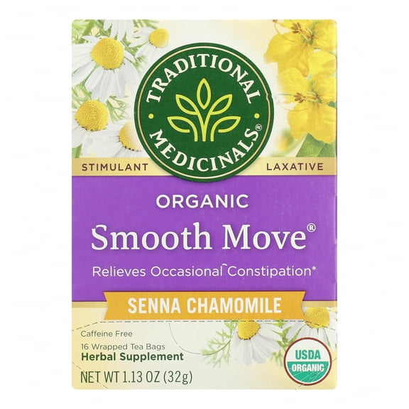 2X - Traditional Medicinals Organic Smooth Move Chamomile Tea, 16 Tea Bags