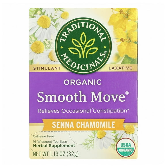 2X - Traditional Medicinals Organic Smooth Move Chamomile Tea, 16 Tea Bags