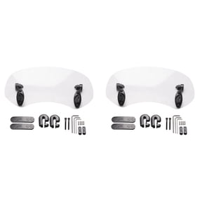 2X Transparent Color Universal Motorcycle Adjustable Wind Screen Extension Windshield Spoiler Air Deflector 28.5X12X21cm,2 x Windshield,Transparent Color