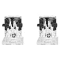 thumbnail image 1 of 2X Trimmer Machine Base Woodworking Cutter Electric Trimmer Machine Base Power Tool Accessories Plunge Router Base,2 x Base of trimming machine,black & transparent, 1 of 4