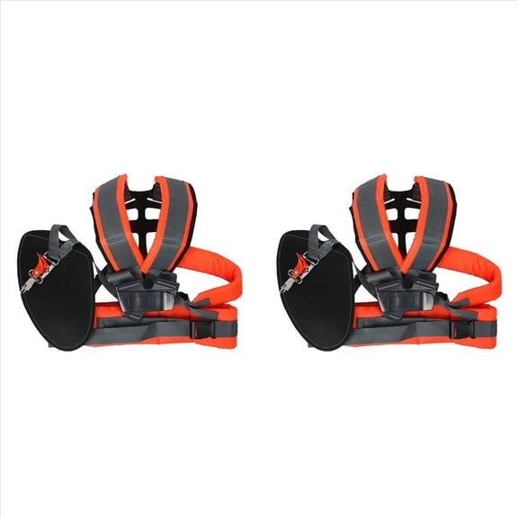 2X Trimmer Shoulder Strap Padded Universal Adjustable Weed Eater Harness Double for Gray