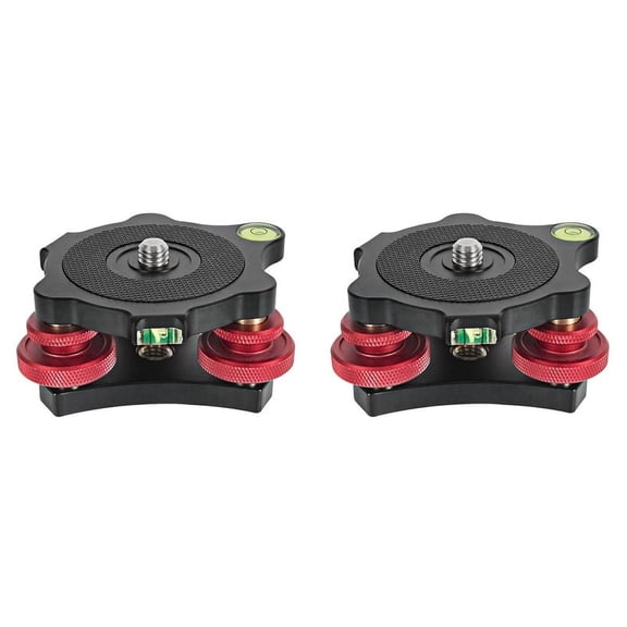 2X Tripod Leveling Base Leveler Adjusting Base Panning Level Plate DSLR Camera Adjustment Table Base