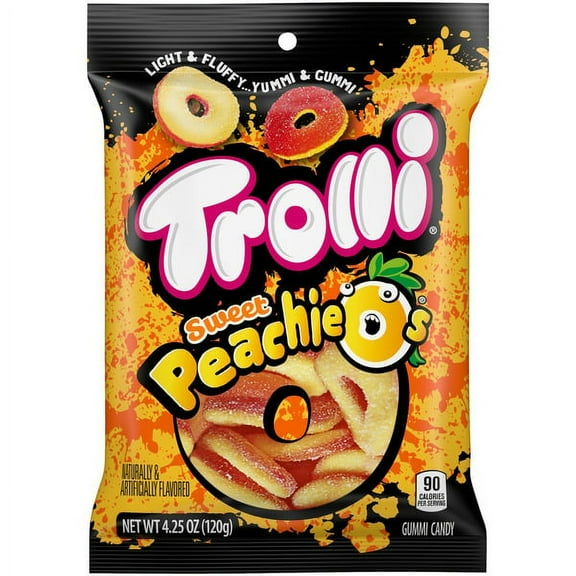 2X - Trolli Gummi Candy, Peachieos 4.25 oz