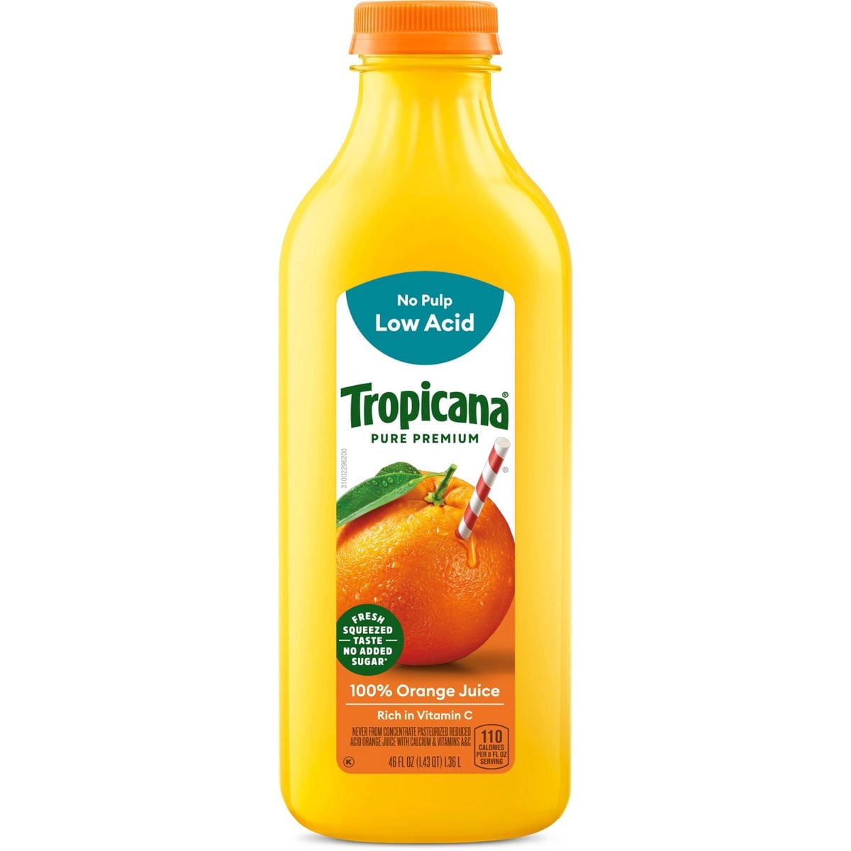 Tropicana, Orange Juice, 46oz, Low Acid, Pulp-Free - Walmart.com