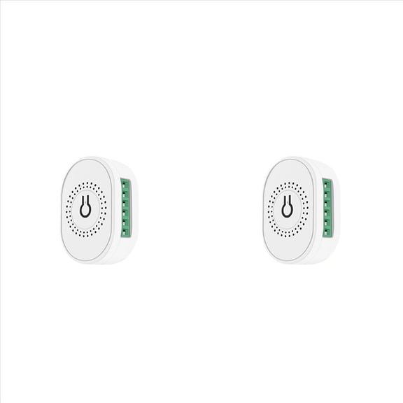 2X Tuya Smart WiFi Fan Ceiling Fan Switch Module Dual-Mode Reset Voice Switch Controller for Home White,2 x Switch Module,White