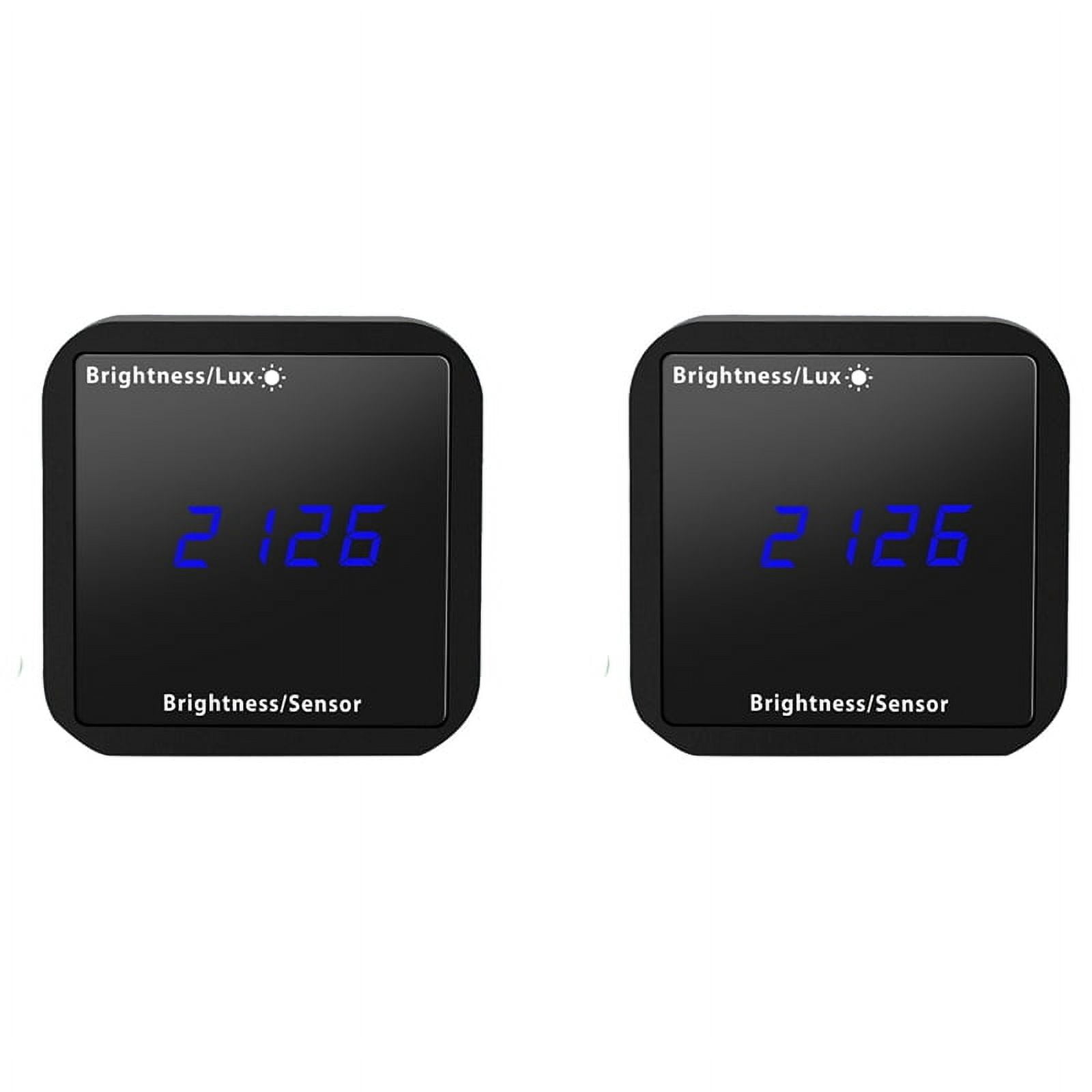 2X Tuya WIFI Light Sensor Brightness Detector with Temperature Humidity Detection Display Smart Home Security Linkage
