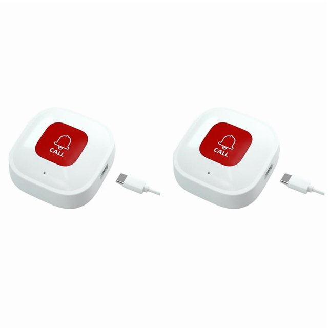 2X Tuya WiFi Smart SOS Call Button Wireless Caregiver Pager Phone Alert ...