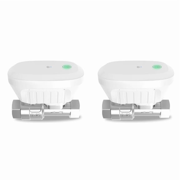 2X Tuya WiFi Water Valve Water Meter Water Rate Water Temperature Display Controller Smart APP Control US PLUG