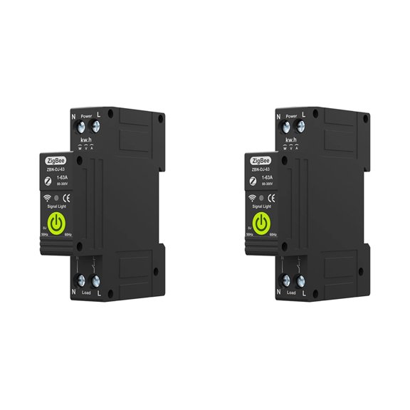 2X Tuya Zigbee Intelligent Circuit Breaker Timing Photovoltaic Bidirectional Metering  Meter Automatic Reclosing