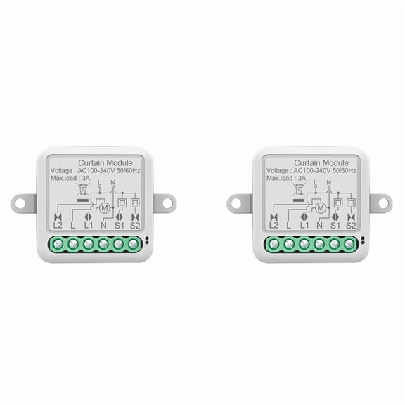 2X Tuya Zigbee Smart Curtain Switch Module Intelligent Circuit Breaker Support APP Remote Control for Curtain Switch
