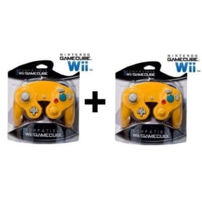 2X Two GameCube / Wii Compatible Controllers - Orange