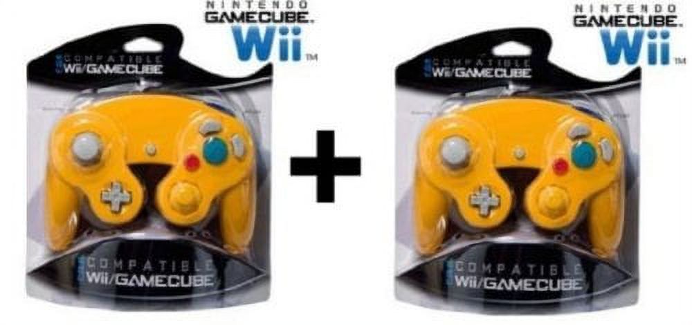 2X Two GameCube / Wii Compatible Controllers - Orange - image 1 of 3
