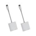 thumbnail image 1 of 2X Type C OTG Ethernet Adapter USB C to RJ45 Ethernet LAN Wired Network Converter 100Mbs for Type C Mobile Phone Tablet,2 x Type C OTG Ethernet Network Adapter,White, 1 of 8