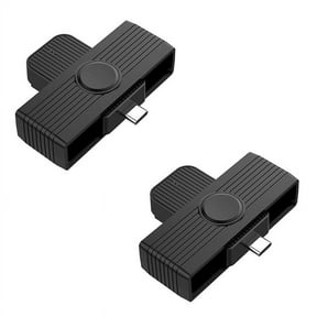 2X Type C Smart Card Reader Smart Card/SIM/ID/CAC Card Smart Card Reader Adapter for Android Phones PC Computer,2 x Card Reader,Black