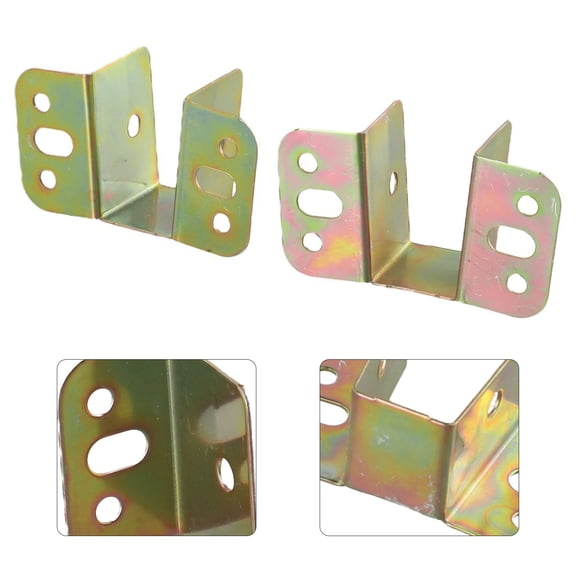 2X U Shaped Bed Connector Brackets for Centre Support and Fixing Compsinglents