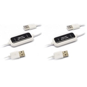 2X USB 2.0 Smart KM Link PC to PC Keyboard Mouse Share Sync Data Link USB Extension Cable Data File Transfer USB Switch