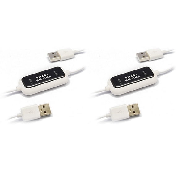 2X USB 2.0 Smart KM Link PC to PC Keyboard Mouse Share Sync Data Link USB Extension Cable Data File Transfer USB Switch