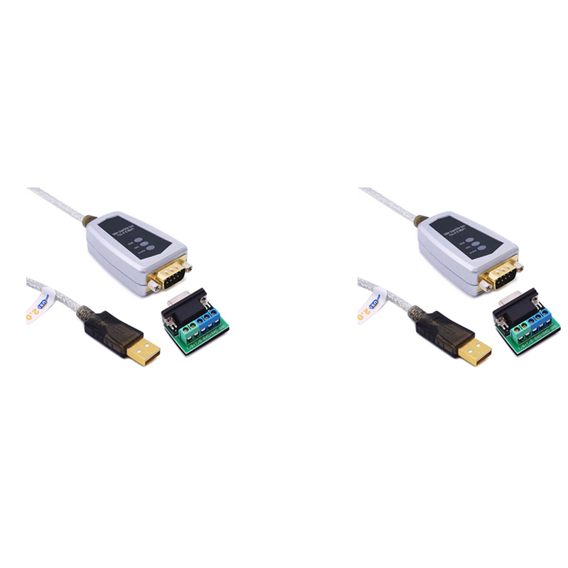 2X USB 2.0 to RS485 RS422 Serial Converter Adapter Cable for Chip 10