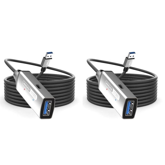 2X USB 3.0 Active Extension Cable with Booster Active USB 3.0 Extender Cable USB 3.0 Extension Cord Male to Female 10M