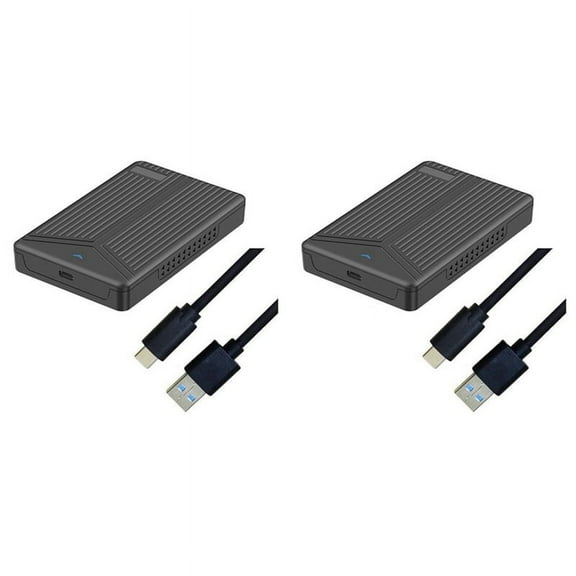 2X USB 3.1 Mobile Box 2.5 Inch Box SSD Enclosure Support 15mm Hard Drive for Computer Notebook
