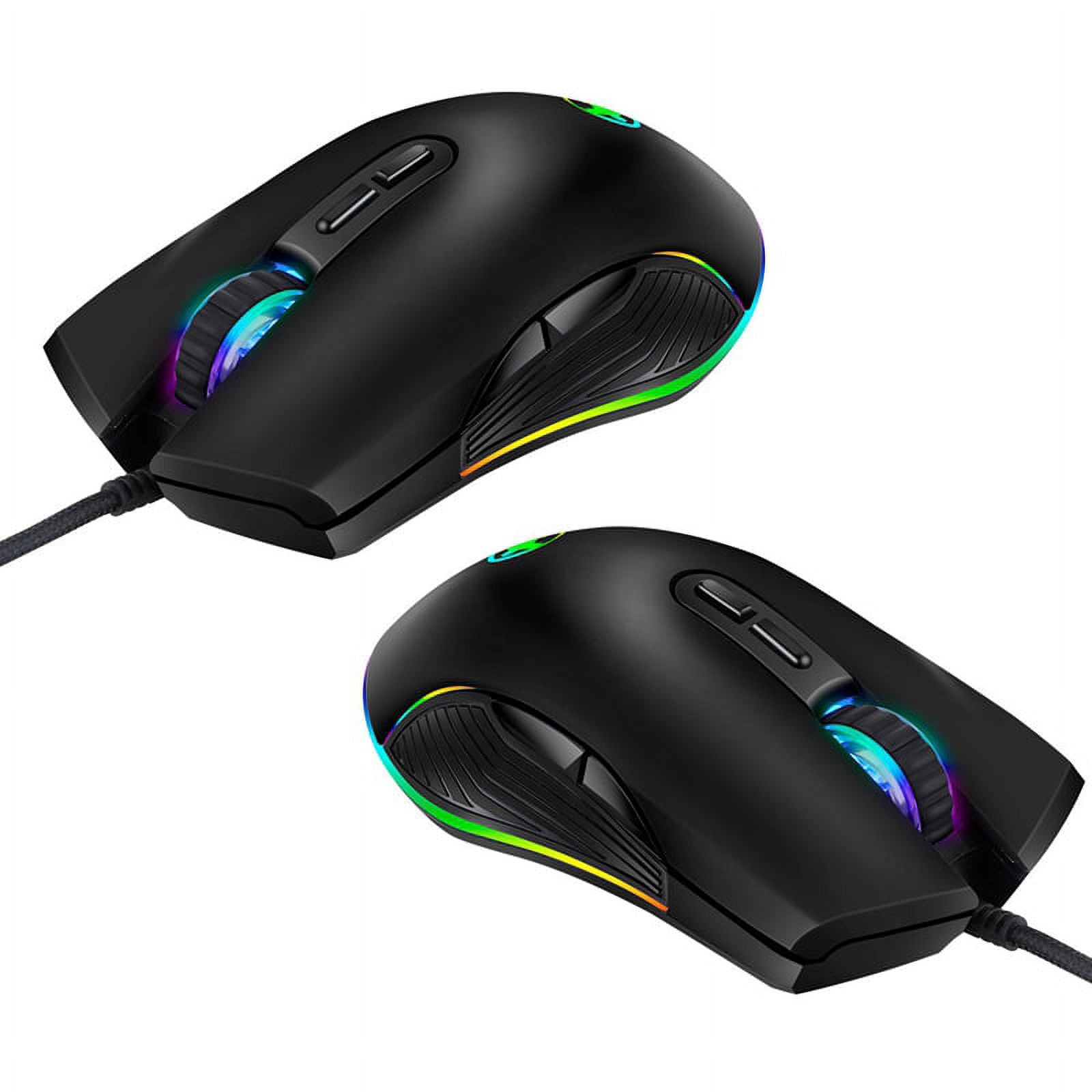 2X USB C Mouse Type C Ergonomic Wired Mouse RGB Gaming Mouse Optical