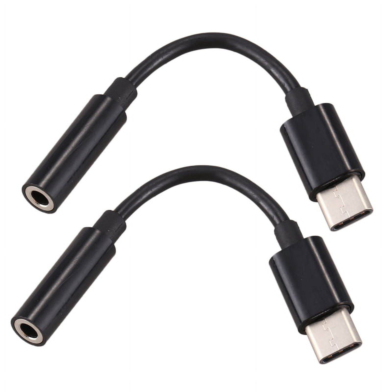 2X USB C to 3.5mm Headphone/Earphone Cable Adapter,Type C 3.1 Male Port to 3.5 mm Female Stereo
