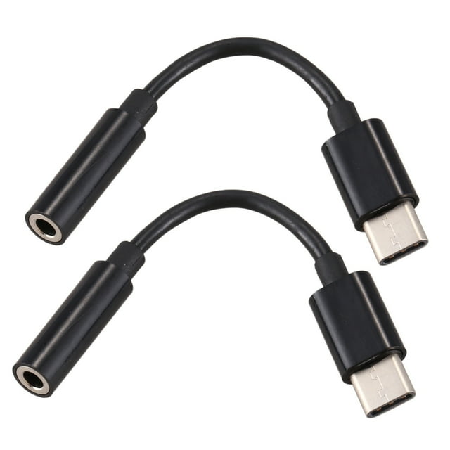 2X USB C to 3.5mm Headphone/Earphone Jack Cable Adapter,Type C 3.1 Male