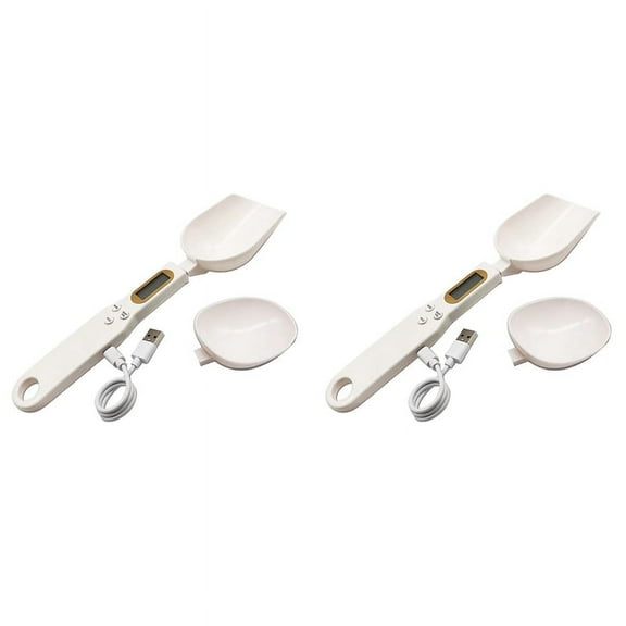 2X USB Charging Measuring Spoon Gram Scales Electronic Digital Gramera Dimensional Weighing for Powder Flour Tool