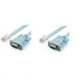 2X USB Console Cable RJ45 Cat5 to Rs232 DB9 COM Port Serial