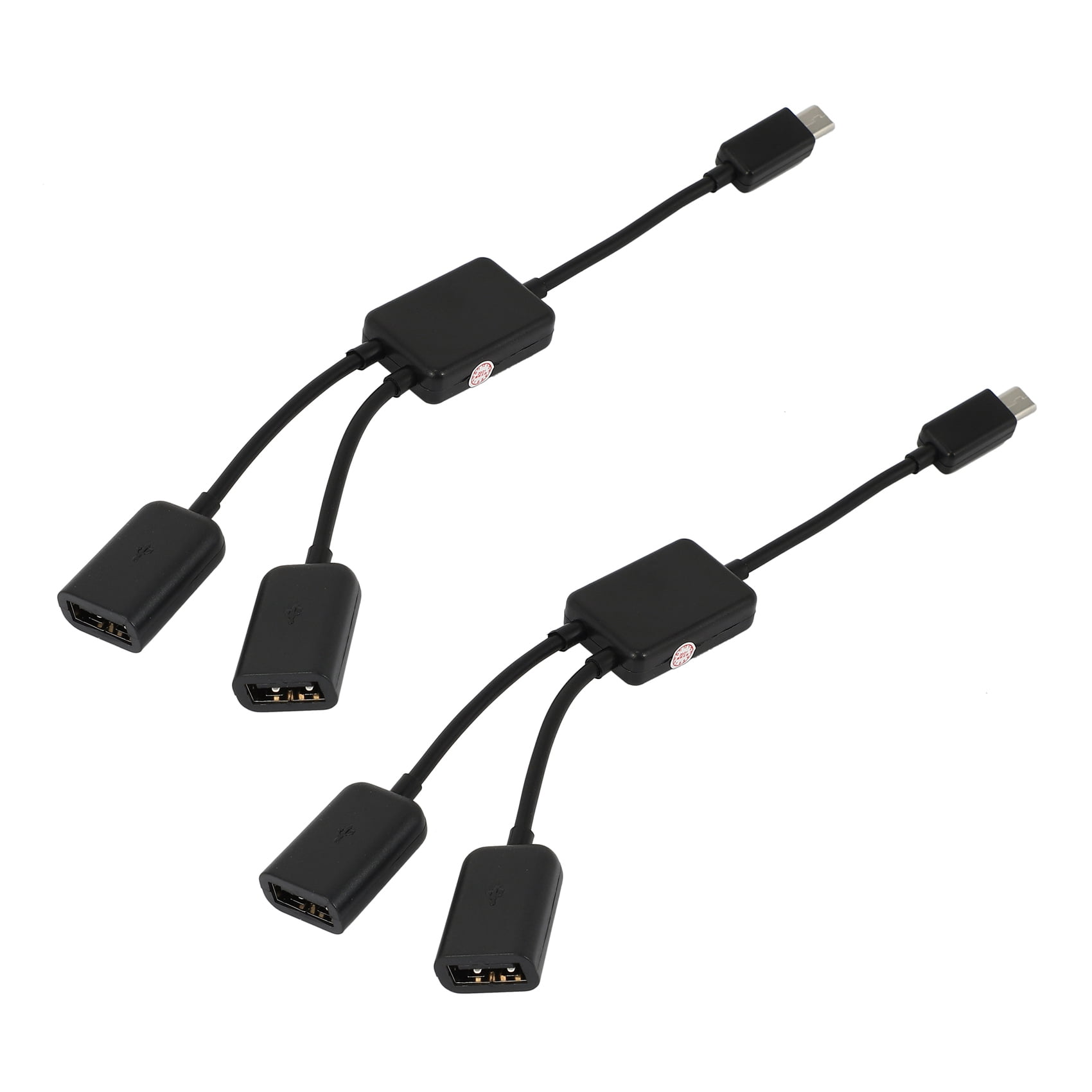 2X USB Host Cable,USB Male to 2X Type A Dual USB Female OTG Adapter