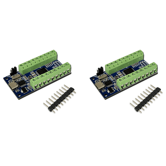 2X USB Interface 16 Channels 12Bit Bit AD Sampling Data Acquisition STM32 Uart Communication ADC Multifunction Module,2 x Sampling Module 2 x Single Row Of Pins (9pin)