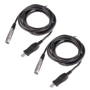 2X USB Male to XLR Female Microphone MIC Link Cable New