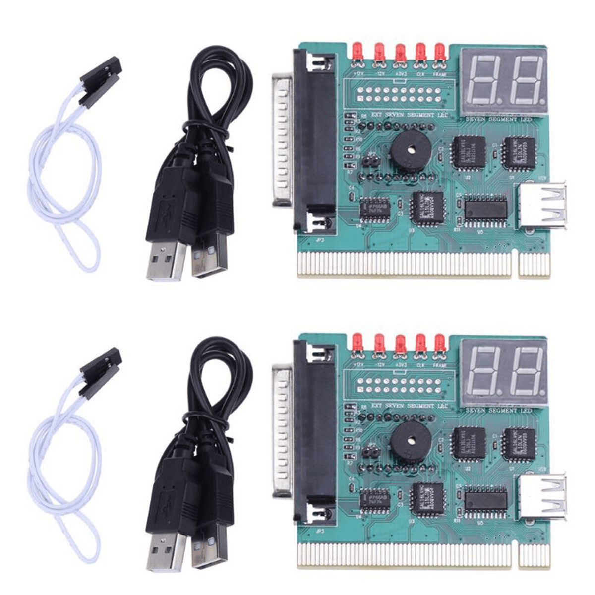 2X USB PCI PC Motherboard Diagnostic Analyzer POST Card with 2 Digit ...