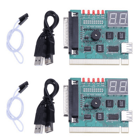 2X USB PCI PC Motherboard Diagnostic Analyzer POST Card with 2 Digit Error Code Display for Laptop PC Test and Analyze