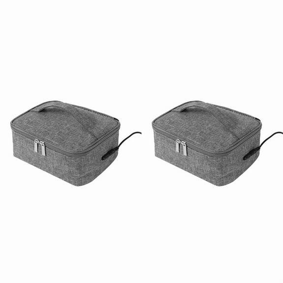 2X USB Portable Food Warmer Electric Lunch Box Bags Food Heating Bento Thermal Pouch Insulated Lunch Bag Without Display
