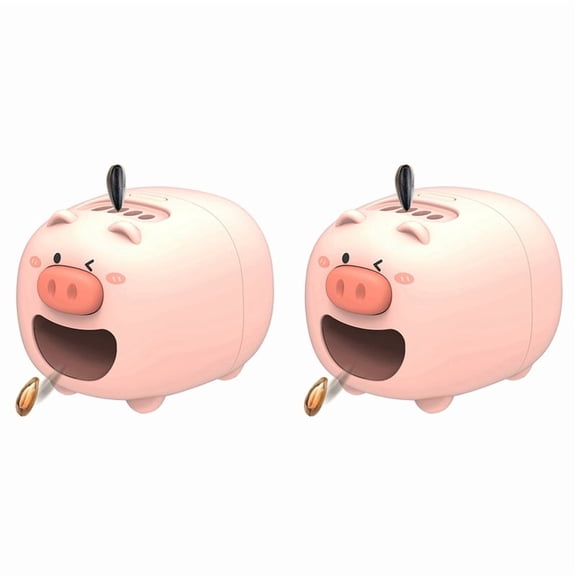 2X USB Small Pig Sunflower Seed Peeling Artifact,Automatic Sunflower Melon Seed Peeler Machine Opener Lazy Artifact