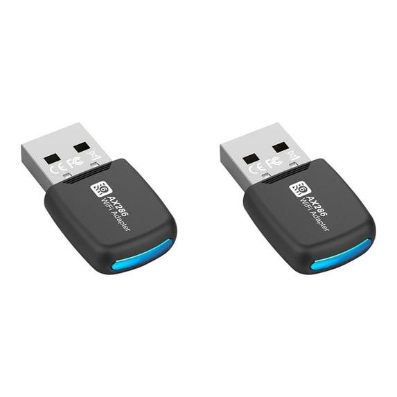 2X USB WIFI 6 Network Card 286Mbps 802.11ax USB Dongle 2.4GHz WiFi Lan Adapter Driver Free for PC Laptop